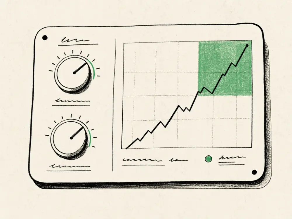 Hand-drawn editorial illustration accompanying the article titled Your Aesthetic Clinic's Digital Marketing is Half-Finished.