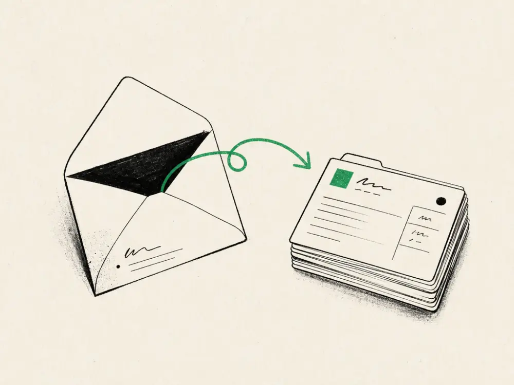 Hand-drawn editorial illustration accompanying the article titled Aesthetic Clinic Email Marketing: How to Reactivate Lapsed Patients.