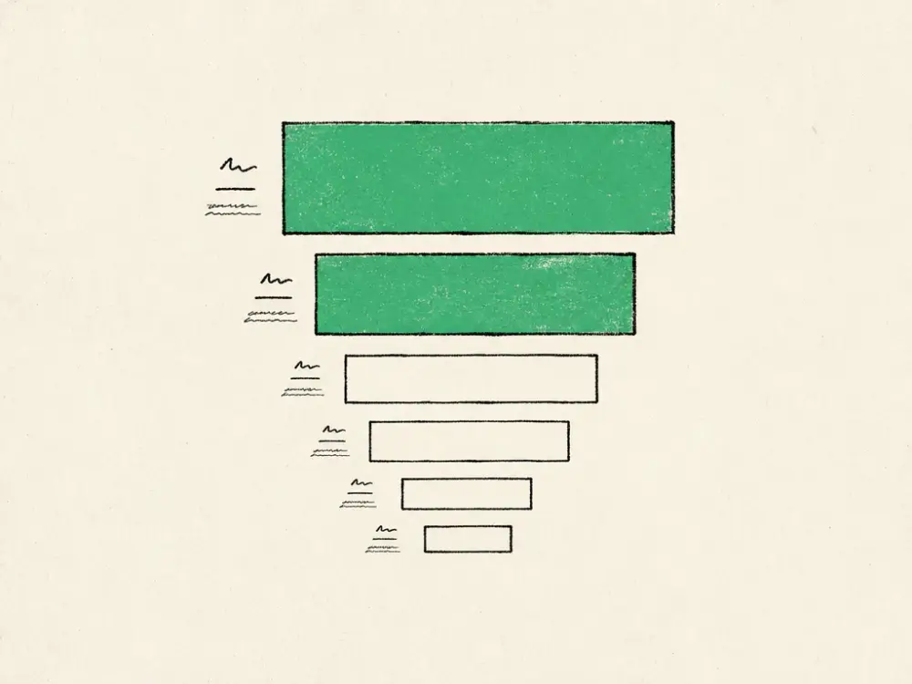 Hand-drawn editorial illustration accompanying the article titled Aesthetic Clinic SEO: What Actually Moves the Needle.