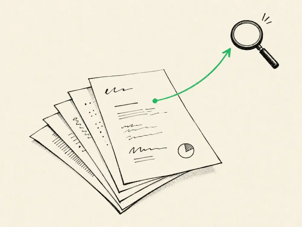 Hand-drawn editorial illustration accompanying the article titled Content Marketing for Aesthetic Clinics: What to Write.