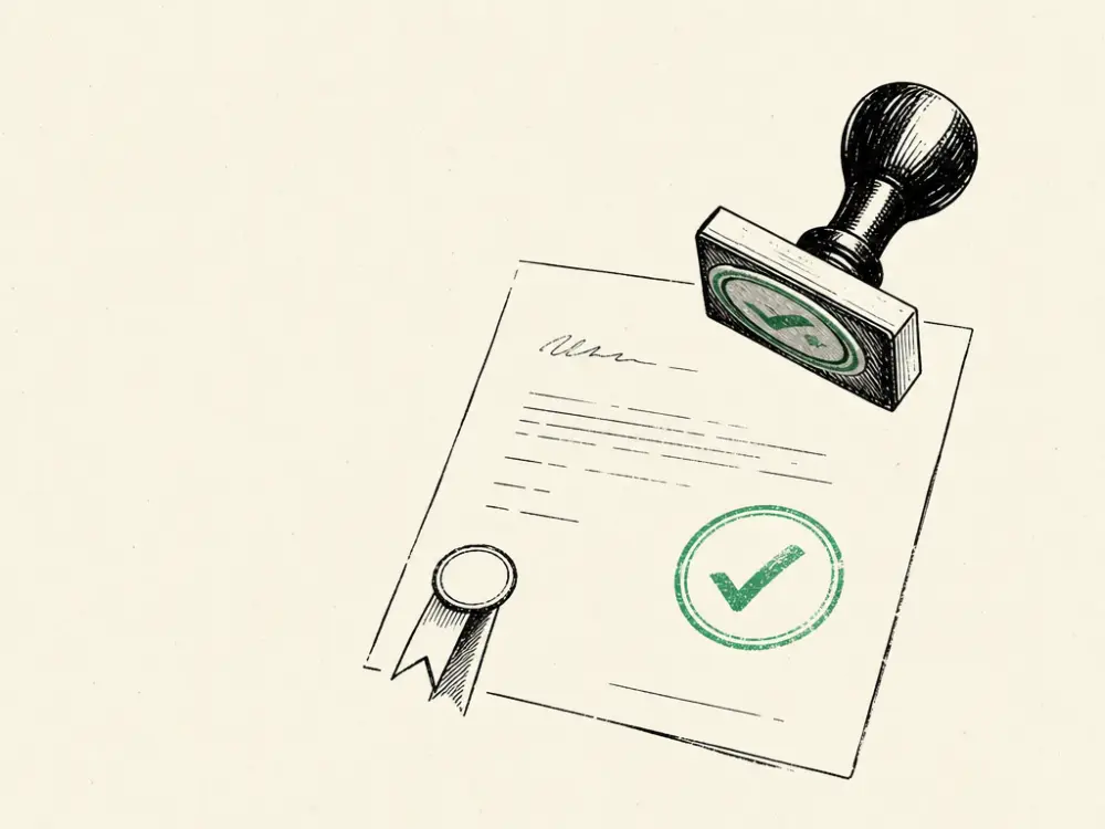 Hand-drawn editorial illustration accompanying the article titled The Cosmetic Procedures Licensing Scheme: What Clinics Must Do.