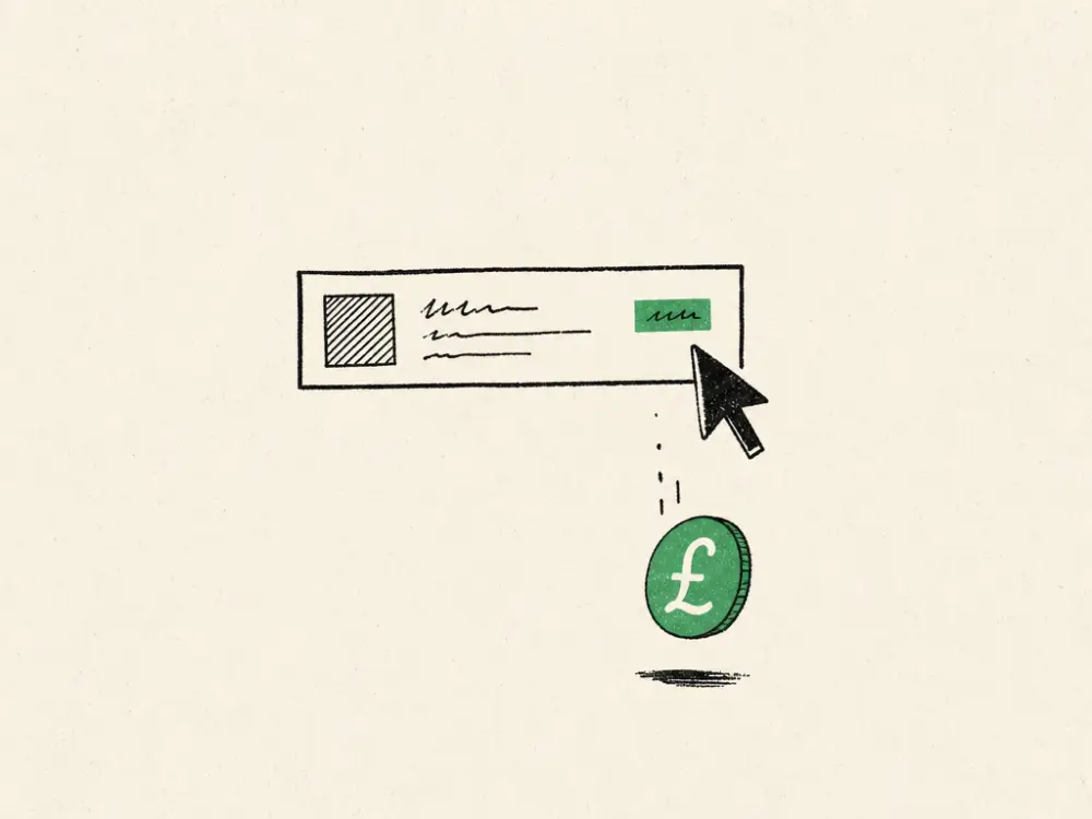 Hand-drawn editorial illustration accompanying the article titled Google Ads for Aesthetic Clinics: Are You Getting What You Pay For?.