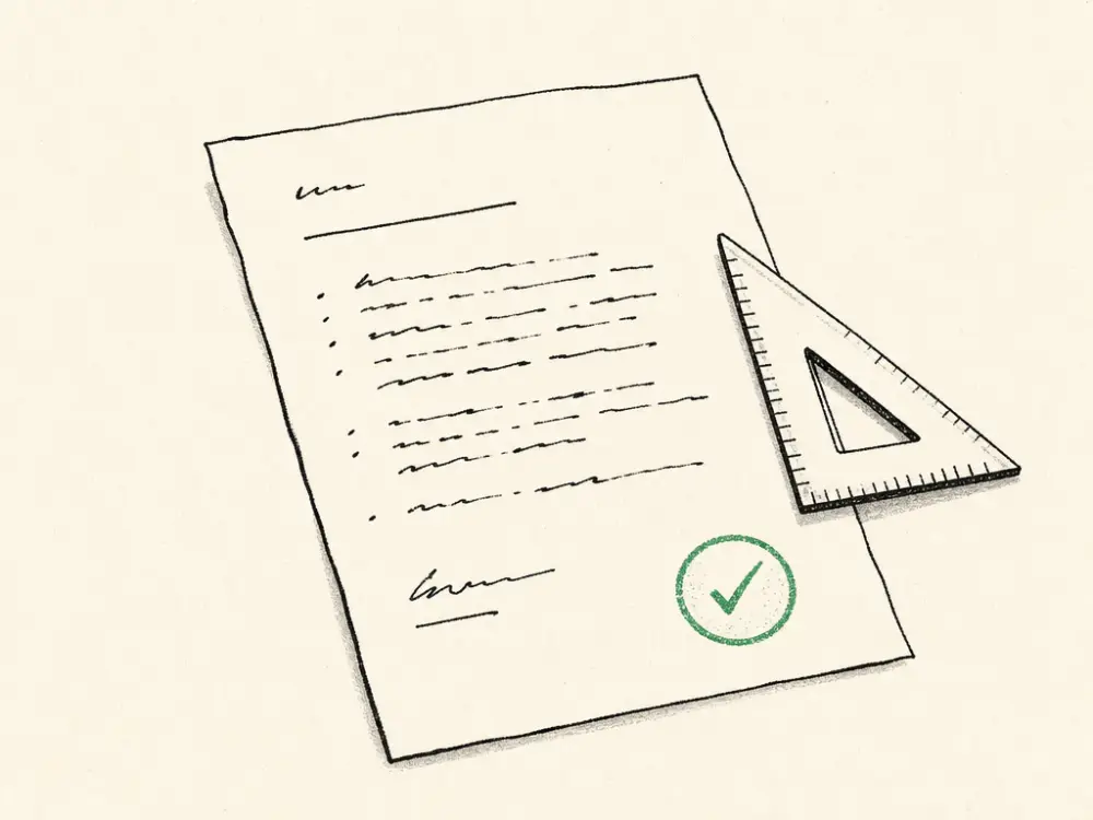 Hand-drawn editorial illustration accompanying the article titled UK Aesthetic Advertising Rules — What Clinic Owners Need to Know.