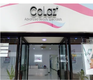 The same Southall building after the CoLaz rebrand — CoLaz Advanced Beauty Specialists signage.